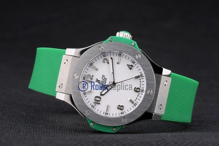 hublot replica big bang titanium white dial green orologio copia - immagine 6