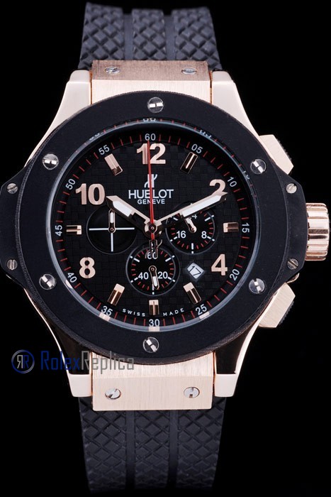 hublot replica big bang rose gold black dial orologio copia - immagine 2