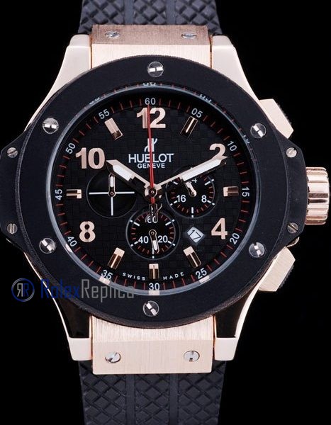 hublot replica big bang rose gold black dial orologio copia