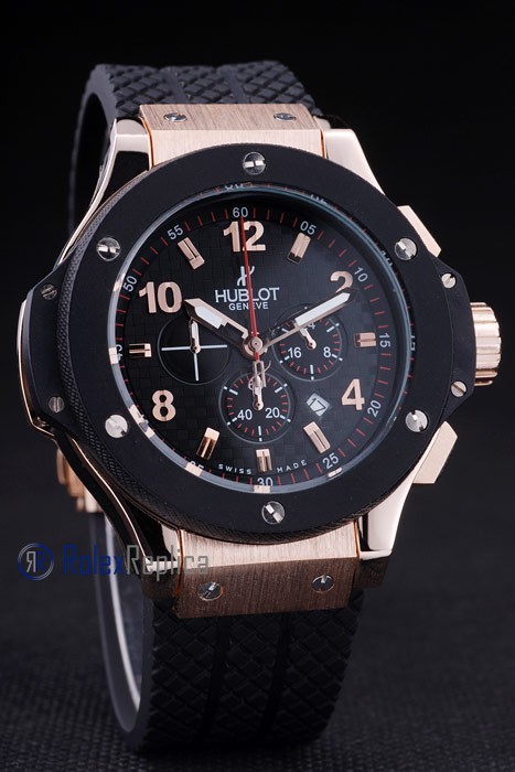 hublot replica big bang rose gold black dial orologio copia - immagine 4