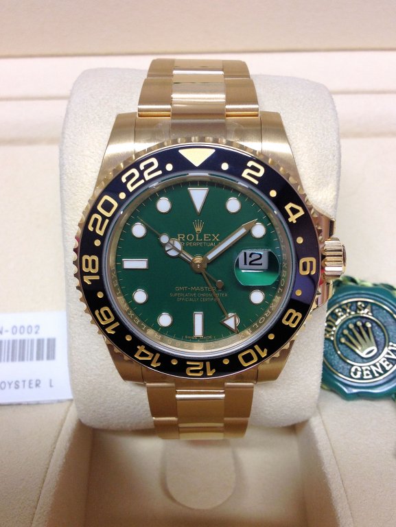 rolex replica GMT master II oro green dial ceramica orologio replica