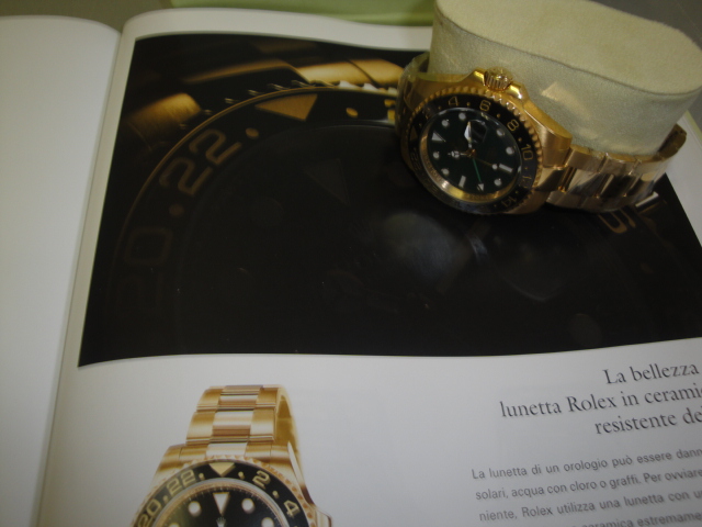 rolex replica GMT master II oro green dial ceramica orologio replica - immagine 11