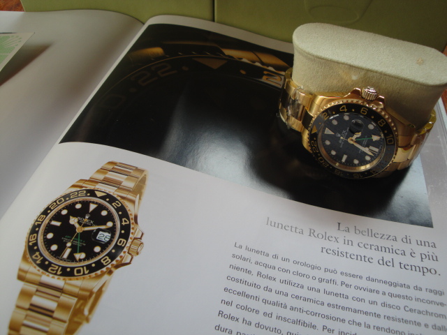 rolex replica GMT master II oro black dial ceramica orologio replica - immagine 11