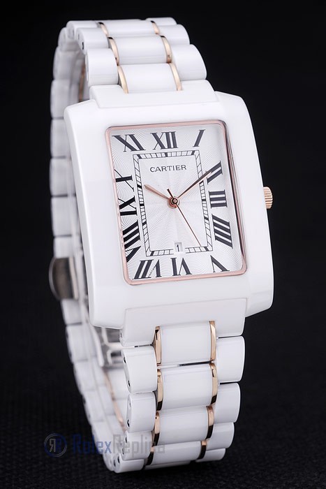Cartier replica tank americaine ceramic orologio imitazione perfetta - immagine 2