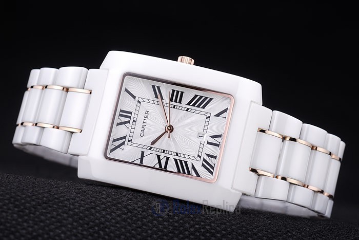 Cartier replica tank americaine ceramic orologio imitazione perfetta - immagine 5