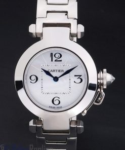 Cartier replica pasha white dial acciaio orologio imitazione perfetta