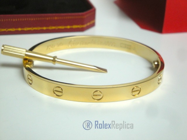 Cartier replica gioiello bracciale love oro giallo - immagine 3