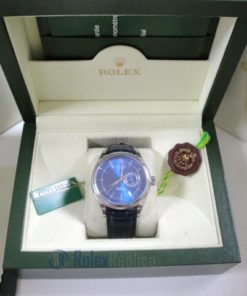 rolex replica cellini date blue dial orologio replica cinturino pelle