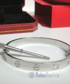 Cartier replica gioiello bracciale love oro bianco