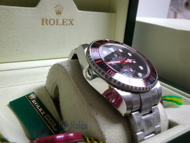 rolex replica deepsea seadweller acciaio black out red edition orologio replica - immagine 4