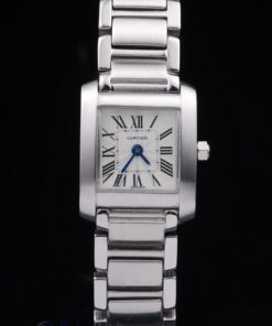 Cartier replica tank francaise acciaio white dial orologio imitazione perfetta