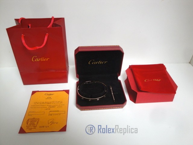 Cartier replica gioiello bracciale love oro rosa - immagine 8