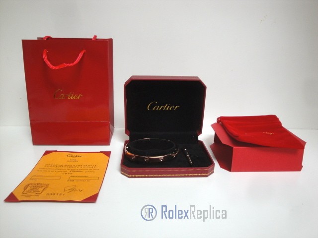 Cartier replica gioiello bracciale love oro rosa - immagine 9