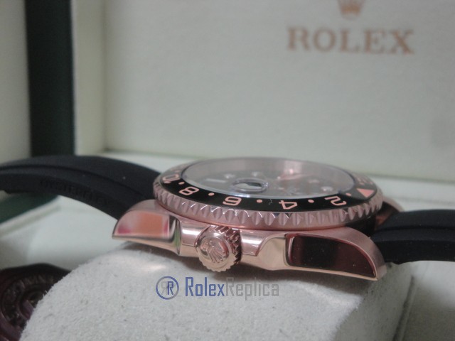 rolex replica GMT master II ceramica rose gold strip rubber orologio replica - immagine 9