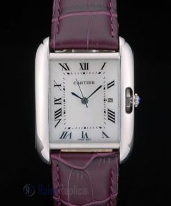 Cartier replica tank americaine acciaio strip leather cherry orologio imitazione perfetta