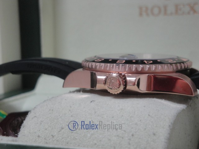 rolex replica GMT master II ceramica rose gold strip rubber orologio replica - immagine 10