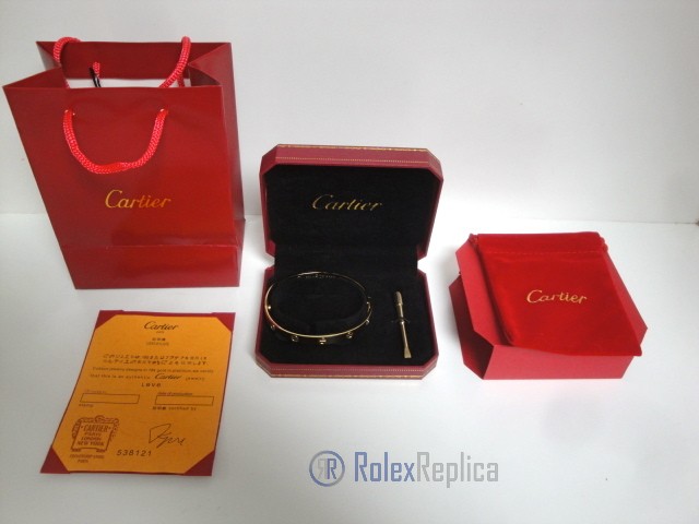 Cartier replica gioiello bracciale love oro giallo - immagine 9