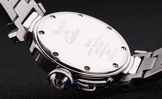 Cartier replica pasha acciaio brillantini bezel orologio imitazione perfetta - immagine 7