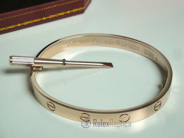 Cartier replica gioiello bracciale love oro rosa - immagine 2