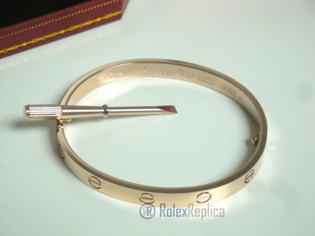 Cartier replica gioiello bracciale love oro rosa - immagine 3