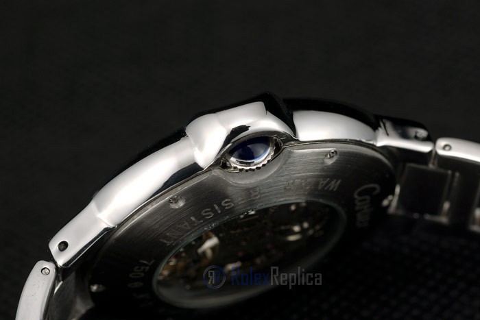 Cartier replica ballon bleu acciaio tourbillon black dial orologio imitazione perfetta - immagine 10