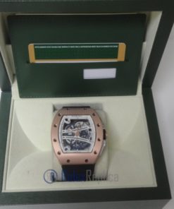 richard mille replica skull nano ceramic skeletron rose gold white dial strip rubber-b