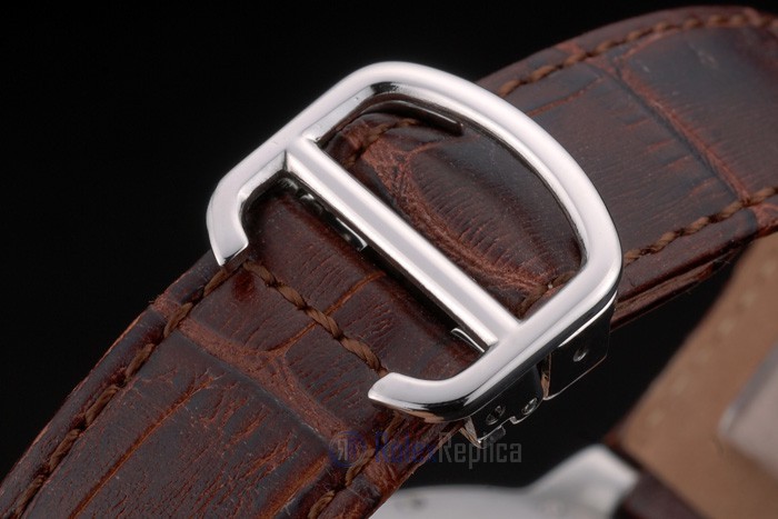 Cartier replica ballon bleu acciaio madreperla strip leather orologio imitazione perfetta - immagine 8