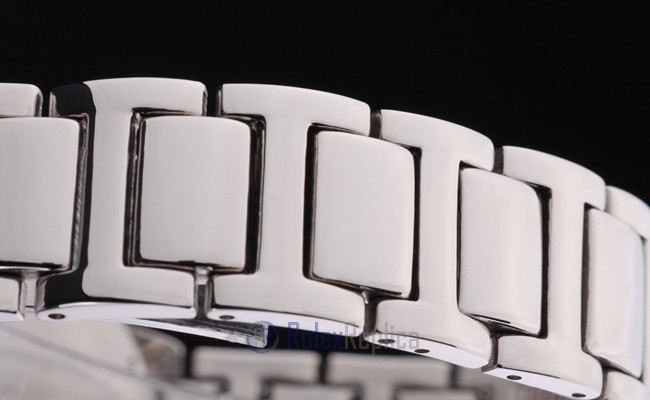 Cartier replica ballon bleu acciaio brillantini bezel white dial orologio imitazione perfetta - immagine 8
