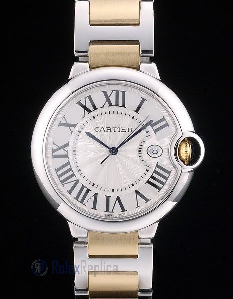 Cartier replica ballon bleu acciaio oro white dial orologio imitazione perfetta