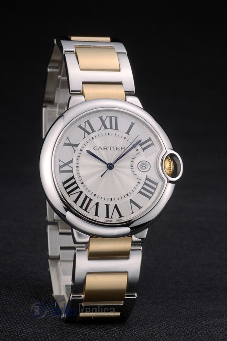 Cartier replica ballon bleu acciaio oro white dial orologio imitazione perfetta - immagine 4