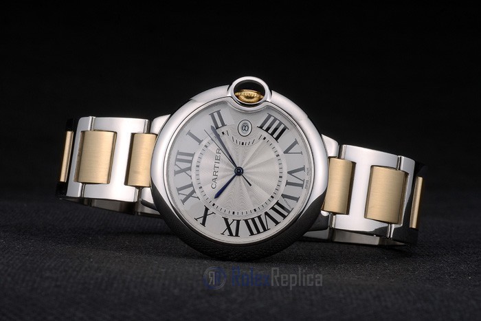Cartier replica ballon bleu acciaio oro white dial orologio imitazione perfetta - immagine 6
