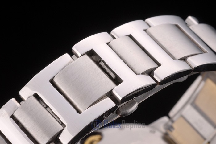 Cartier replica ballon bleu acciaio oro white dial orologio imitazione perfetta - immagine 7