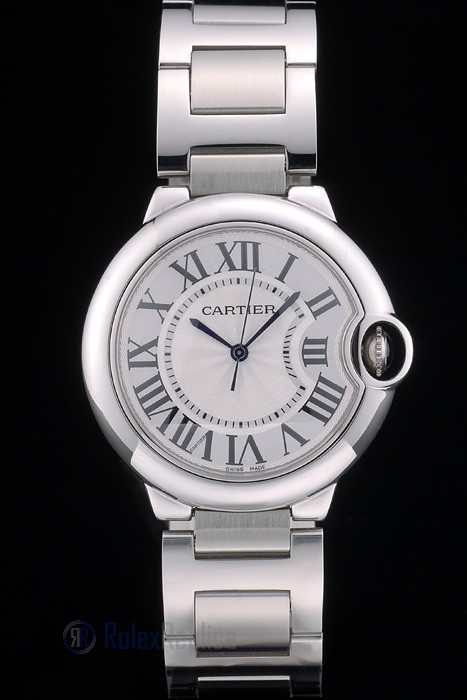 Cartier replica ballon bleu acciaio argentèè dial orologio imitazione perfetta - immagine 2
