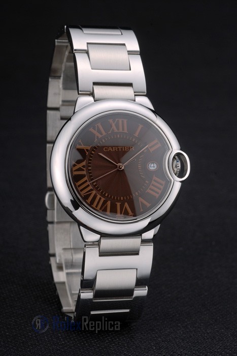 Cartier replica ballon bleu acciaio brown dial orologio imitazione perfetta - immagine 4