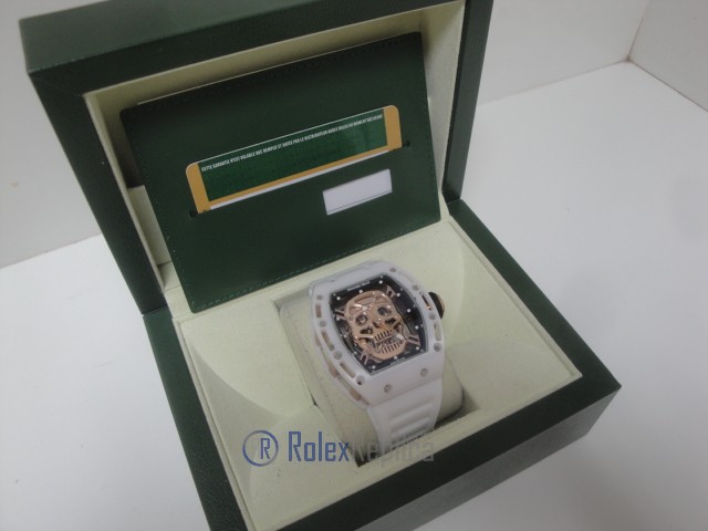 richard mille replica skull nano ceramic skeletron limited edition white strip rubber-b - immagine 4