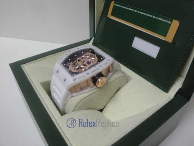 richard mille replica skull nano ceramic skeletron limited edition white strip rubber-b - immagine 6