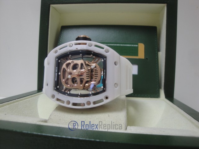 richard mille replica skull nano ceramic skeletron limited edition white strip rubber-b - immagine 7