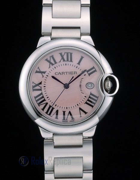 Cartier replica ballon bleu acciaio rosèè dial orologio imitazione perfetta