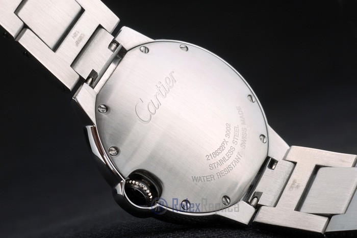 Cartier replica ballon bleu acciaio rosèè dial orologio imitazione perfetta - immagine 9