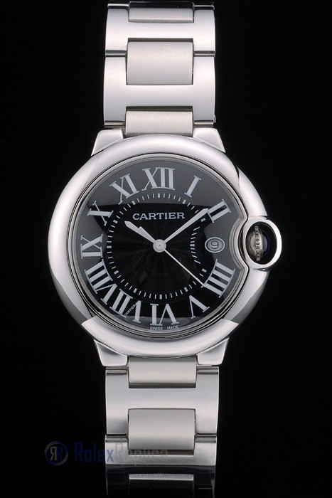 Cartier replica ballon bleu acciaio black dial orologio imitazione perfetta - immagine 2
