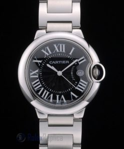 Cartier replica ballon bleu acciaio black dial orologio imitazione perfetta