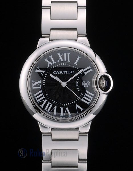 Cartier replica ballon bleu acciaio black dial orologio imitazione perfetta