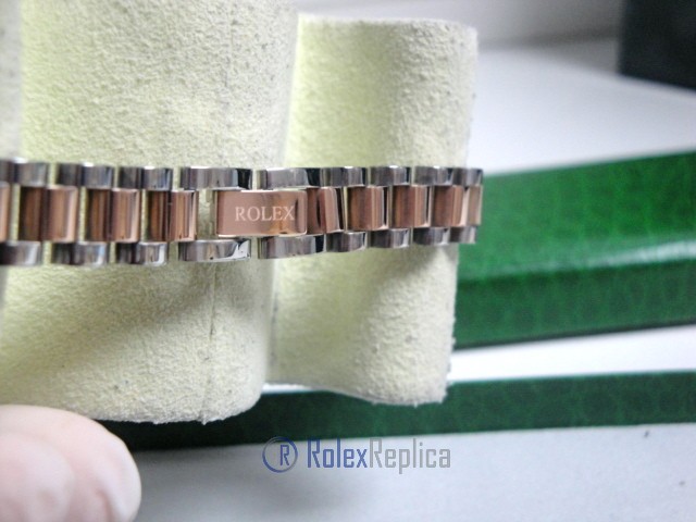 Rolex replica gioielli bracciale jubilèè strip oro rosa acciaio bi-colour - immagine 11