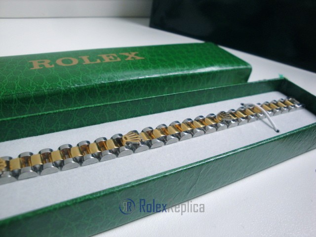 Rolex replica gioielli bracciale jubilèè strip oro giallo acciaio bi-colour - immagine 4