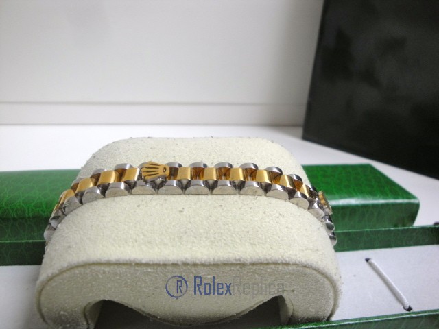 Rolex replica gioielli bracciale jubilèè strip oro giallo acciaio bi-colour - immagine 9