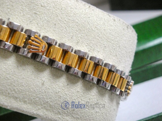Rolex replica gioielli bracciale jubilèè strip oro giallo acciaio bi-colour - immagine 12