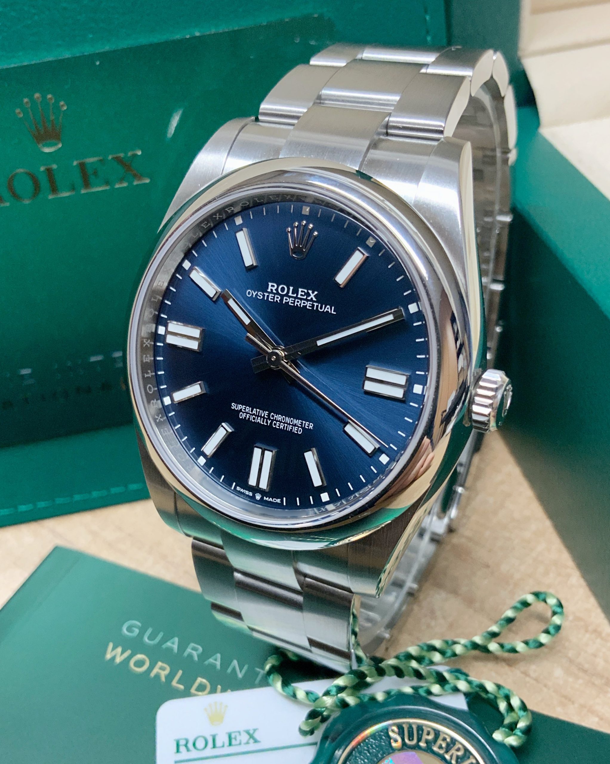 Rolex replica Oyster Perpetual 41 124300 Blue - immagine 2