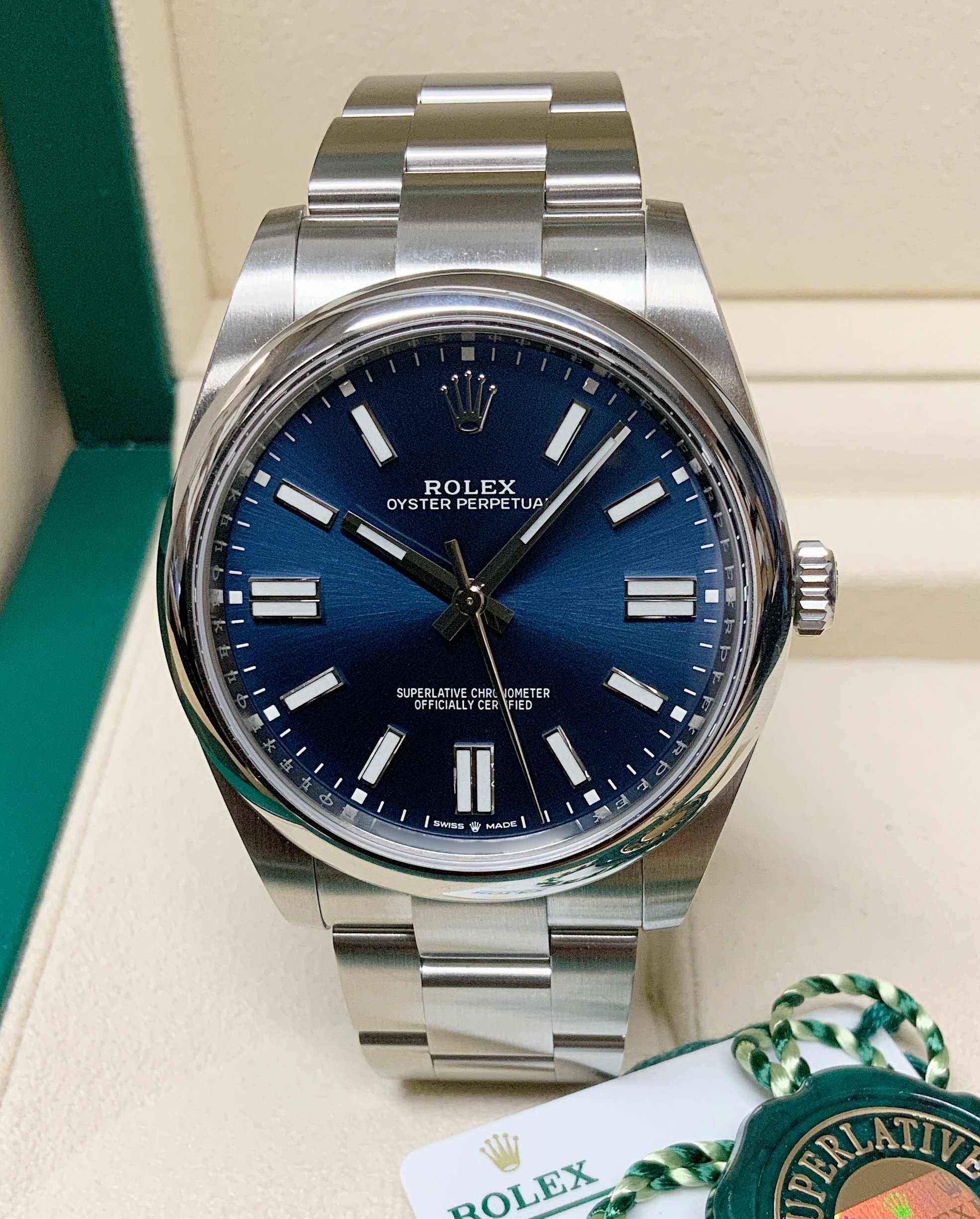 Rolex replica Oyster Perpetual 41 124300 Blue
