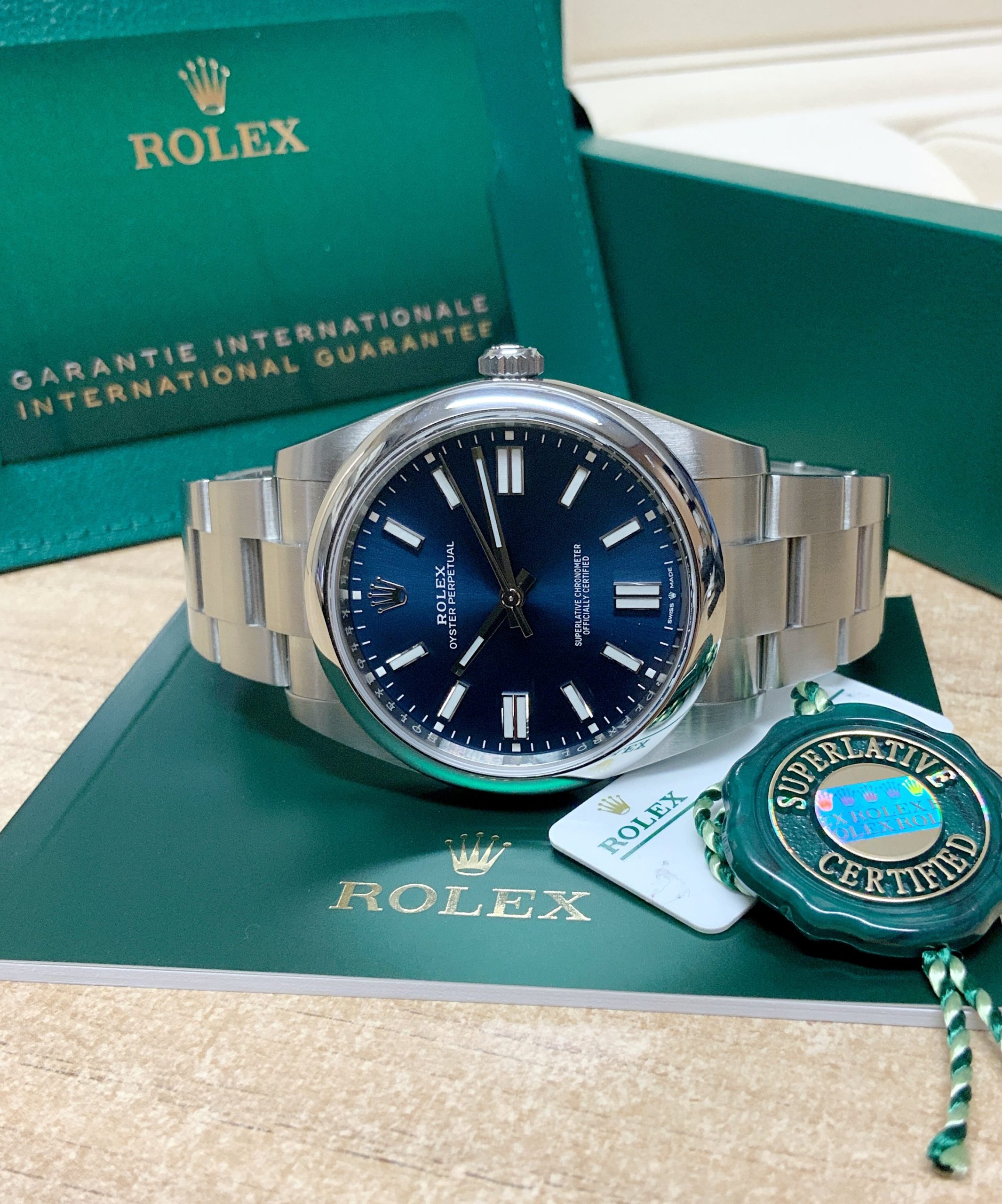 Rolex replica Oyster Perpetual 41 124300 Blue - immagine 9