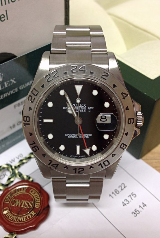 Rolex replica explorer II classic 16570 40mm Black Dial - immagine 5